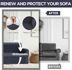 Peryiter 2 Pcs Sofa Covers Couch and Loveseat Covers Set Stretch Sofa Slipcover - Image 6