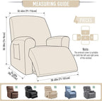 TAOCOCO Oversized Recliner Chair Covers, 1 Seater Streach Recliner Covers Soft - Image 5