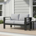 Wisteria Lane Metal Patio Furniture Sofa, All-Weather Outdoor Couch by WisteriaLane