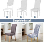 BIETYONE Stretch Dining Chair Covers Set of 4, Soft Removable Washable Kitchen - Image 4