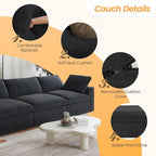 JACH Modular Sectional Couches for Living Room, Modern Convertible Couch - Image 3