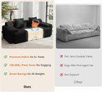 83.5" Boneless Loveseat with Ottoman, Cloud Comfy Couches - Image 5
