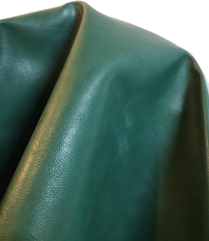 NAT Leathers | Hunter Green Soft Faux Vegan Leather PU | 1 Yard Cut by The Yard by NATLeathers
