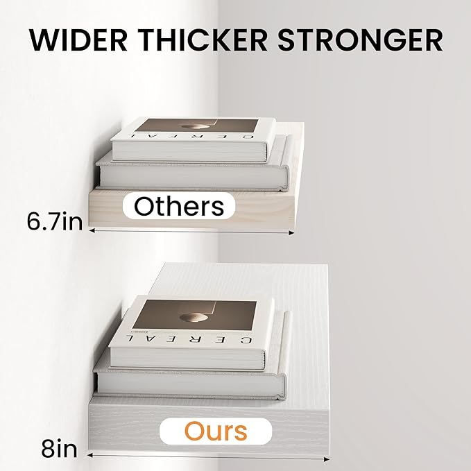 Fun Memories 55Inch Long Floating Shelves, 8 Inch Deep Shelves - Image 4