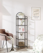 Hzuaneri Bookcase Bookshelf, Tempered Glass Bookshelves, Slim Shelving Unit - Image 7