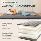 ZonLi Japanese Floor Futon Mattress Twin Size 75"x 39", 100% Cotton Cover 2.5'' - Image 3