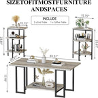AWQM Faux Marble Table Set, Coffee Table & 2 Side Table, Faux Marble Tabletop - Image 2