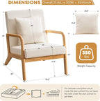 ELUCHANG Mid-Century Modern Accent Chair - Image 3