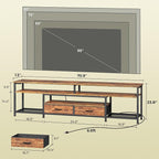 Huuger TV Stand for 75 80 Inch TV, Entertainment Center - Image 6
