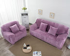 vctops 4 Seater Velvet Plush Stretch Sofa Slipcover 1-Piece Sofa Cover - Image 3