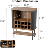 FiveWillowise Black Coffee Bar Cabinet - Image 2