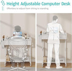 WINAZ Small Rolling Desk with Drawers & Storage - Image 6