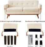 Kingfun 65.2" W Loveseat Sofa, Mid Century Modern Decor Love Seat Couches - Image 5