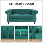 QHITTY 2 Piece Living Room Set, Sectional Chesterfield Sofa Chair Contemporary - Image 5