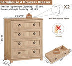 Joaxswe Farmhouse 4 Drawer Dresser - Image 2
