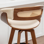 Set of 3 Rattan Swivel Bar Stools - Image 8