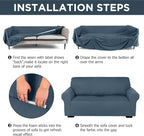 Peryiter 3 Pcs Couch and Loveseat Covers Set Sofa Cover - Image 3
