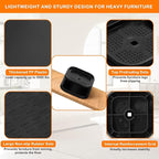 shouwuhho 9 Pack Furniture Risers Adjustable Bed Risers Heavy Duty Lifts Height - Image 5