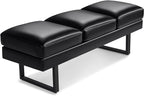 Furmax Waiting Room Chairs Faux Leather Office Guest Chair, 59.6 Inches by Furmax