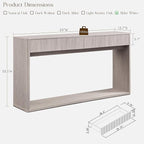 OKD 63" Fluted Console Table for Entryway, Modern Entryway Table - Image 2