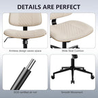 Modern Armless Office Chair - Image 6