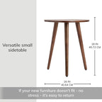 MH London Tri Pin Side Table I Handmade Natural Mango Wood, Naturally Moisture - Image 3