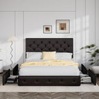 Allewie Upholstered Queen Size Platform Bed Frame - Image 3