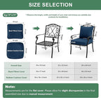 Summsun Outdoor Chair Cushions, Faux Linen Backrest and Deep Seat Cushion Set - Image 8