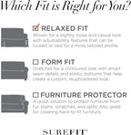 SureFit Cotton Duck Loveseat Box Cushion One Piece Slipcover, Furniture Cover - Image 5