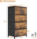 ODK Dresser for Bedroom with 4 Storage Drawers, Small Dresser Chest of Fabric - Image 3