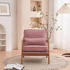 Bonnlo Pink Accent Chairs Set of 2, Upholstered Mid Century Modern Lounge - Image 6