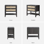 SICOTAS Night Stand with Drawers and Storage Shelf - Image 9