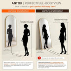 Antok 68" x26” Arched Full Length Floor Mirror, Free Standing/Wall Mount/Leaning - Image 8