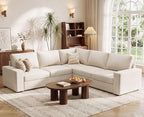ABCASA Oversized Modular V Shaped Sectional Couches by ABCASA