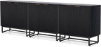 EYYTHUNG Fluted Storage Cabinets Set of 3, Sideboard Buffet Cabinet Modern by EYYTHUNG