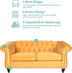 QHITTY 2 Piece Living Room Set, Sectional Chesterfield Sofa Chair Contemporary - Image 3