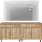 WAMPAT Farmhouse TV Stand for 75 inch TV - Image 4
