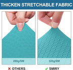 Smiry Waterproof Seat Covers for Dining Room Chairs Set of 8, Stretch Jacquard - Image 5