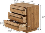 HOKYHOKY Set of 2 Reclaimed Solid Wood Nightstand-24 Inches Large End Table - Image 3