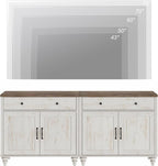 WAMPAT Farmhouse TV Stand for 75 inch TV - Image 4