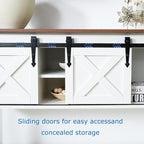 White Farmhouse Entryway Table, Rustic Hallway Table - Image 4