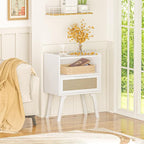 Lerliuo Rattan Nightstand, Bedside Table - Image 6