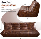 Hobestluk Bean Bag Chair Giant Bean Bag Sofa 3 Seater Bean Bag Chairs - Image 2