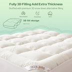 BEDLORE Full Size Mattress Topper Viscose Derived from Bamboo, Thick Pillow Top - Image 5