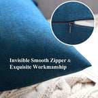 MIULEE Pack of 2 Decorative Outdoor Solid Waterproof Throw Pillow Covers Faux - Image 3