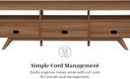 Walker Edison Kimi Mid Century Modern Minimalist Drop-Down Door Stand - Image 5