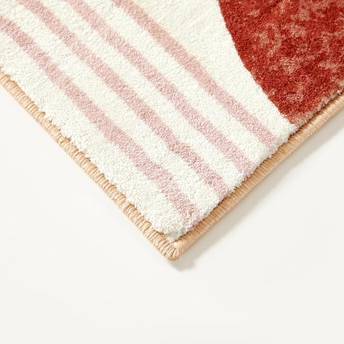 RoomTalks Mid Century Modern Washable Rug Stain Resistant, Boho Cute Aesthetic - Image 7
