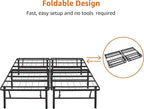 Amazon Basics Bed Frame with Storage, Foldable Metal Platform, Sturdy Steel - Image 5