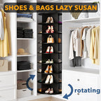 SpaceAid 8 Tier Rotating Shoe Rack Tower, Spinning Shoe Display Lazy Susan - Image 4