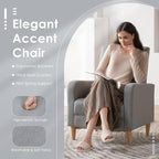 COLAMY Mid-Century Modern Upholstered Accent Chair - Image 3